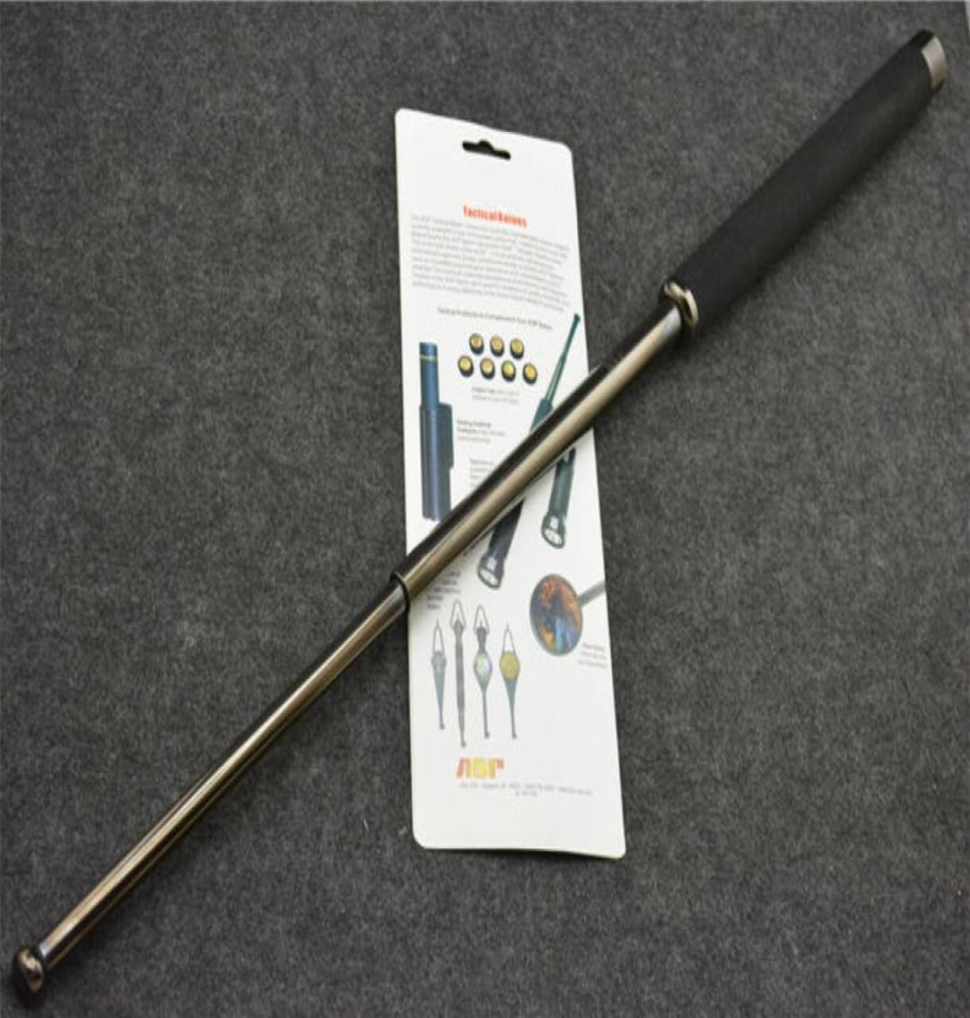 

21 inch ASP swing stickhard chrome black titanium version TACTTIAL BATON defense swing stick Tactical Combat Selfdefense EDC to9738157