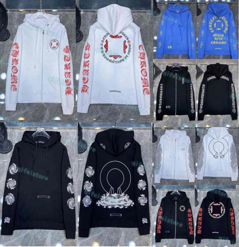 

Classic Designer Fashion Hoodies Chromes Luxury Mens Zipper Ch Sweatshirts Horseshoe Heart Sanskrit Cross Print Pullover Hooded High Quality Sweater Women 2WI, W1111