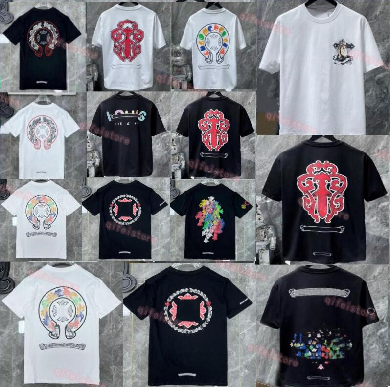 

Classics Mens t Shirts Heart High Quality Brand Crew Neck Chromes Short Sleeves Tees Ch T-shirts Sweater Casual Horseshoe Sanskrit Designers Tees Oversized xf7, W1111