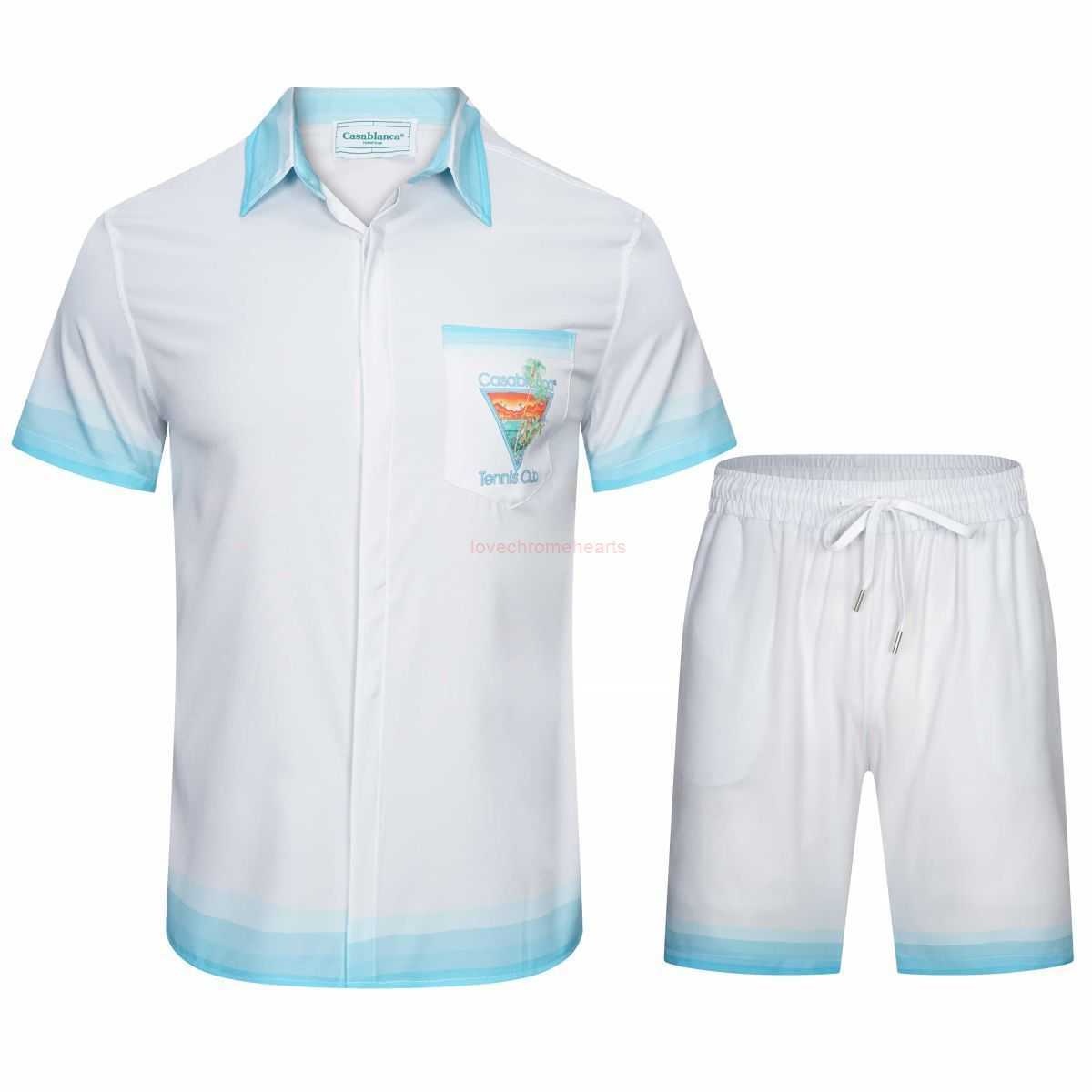 

Casa Designer Fashion Clothing Shirts Tracksuits 2023 New Casablanca Tennis Club Short Sleeve Shirt Men's Women's Leisure Set, Shipping fee