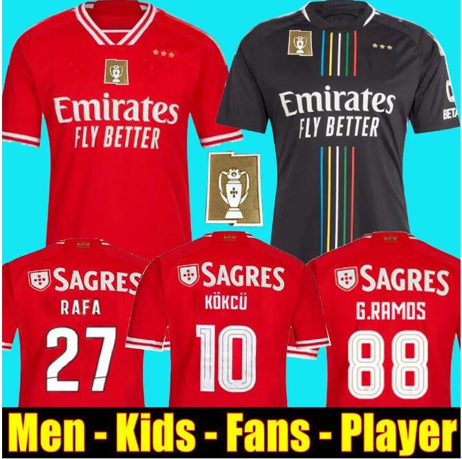 

23 24 Camisetas Benfica Soccer Jerseys Kid Kit 2023 2024 Home Camisa de futebol Football Shirt fan Player Version Training NERES G.RAMOS RAFA SCHJELDERUP shirt tops, Gold