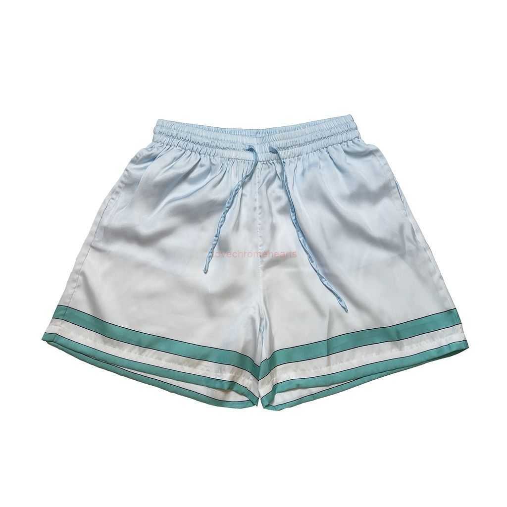 

Casa Designer Short Fashion Casual Clothing Beach shorts Casablanca 23ss Freedom God Torch Print Men's Women's Couple Silk Split Shorts Casual Beach, Beige