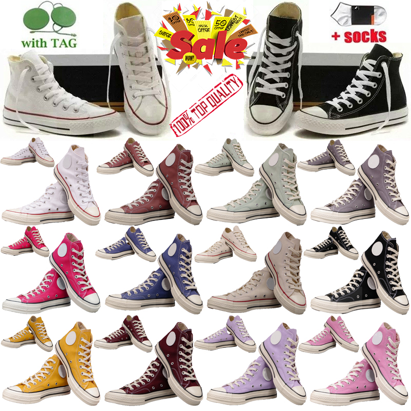

High quality 1970s Casual shoes sports stars Low high Classic White Blakc Canvas 1970 Shoe Mens Womens Sneakers Trainer all star canvas chucks taylors size 36-45 30%, Colour# 13