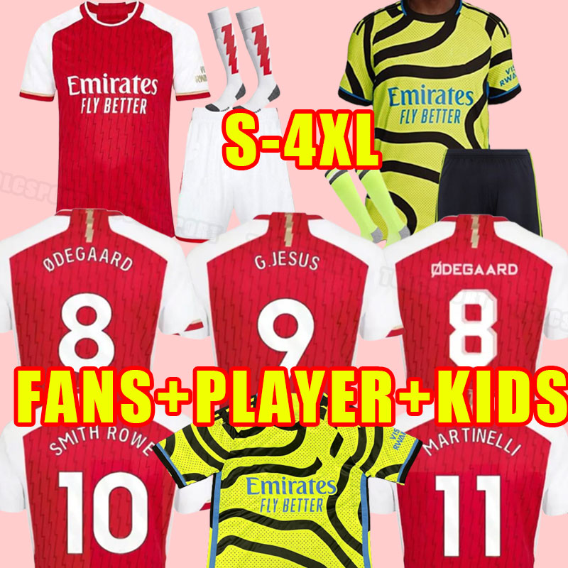 

23 24 soccer jerseys SMITH ROWE PEPE SAKA ODEGAARD THOMAS MARTINELLI TIERNEY 2023 2024 football shirt Men kids HENRY CHILD Fans Player version home away third, Away+patch