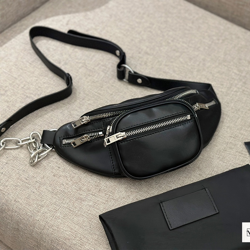 

Waist Bag Mens Designer Bumbag Genuine leather for men Women Shoulder Hardware Zipper Crossbody Bags Handbags Camera Case bags 2307032PE, Black