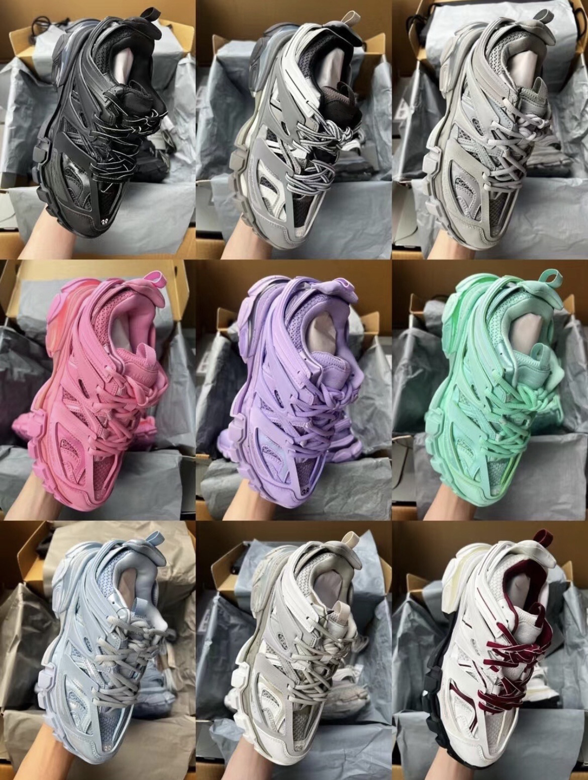 

Top Designer Shoes Luxury Brand Men Women Track 3 3.0 Casual Shoes Sneakers Leather Sneakers Nylon Print Platform Shoes, #2