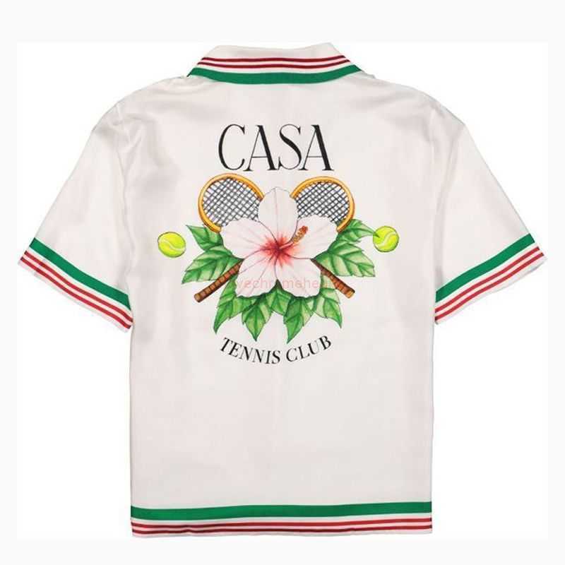 

Casa Designer Fashion Clothing Shirts Tracksuits Casablanca 22s Tennis Flower Sicilian Couple Casual Hawaiian Short Sleeve Shirt, Shipping fee