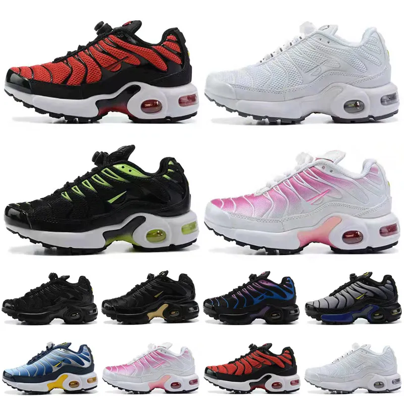 2022 enfant en bas âge enfants Mercurial Plus TN arc-en-ciel chaussures de course tns Sport baskets enfants garçons filles Pour Enfants athlétiqu