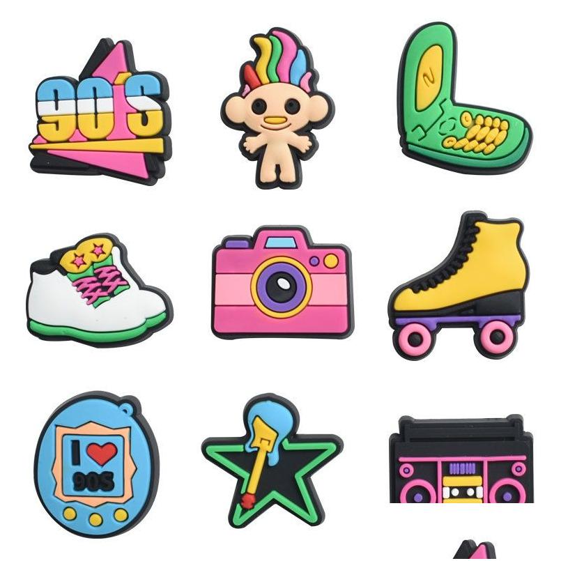 

Shoe Parts Accessories 90S Decoration Buckle Charm For Clog Charms Pins Drop Delivery Shoes Dhrym
