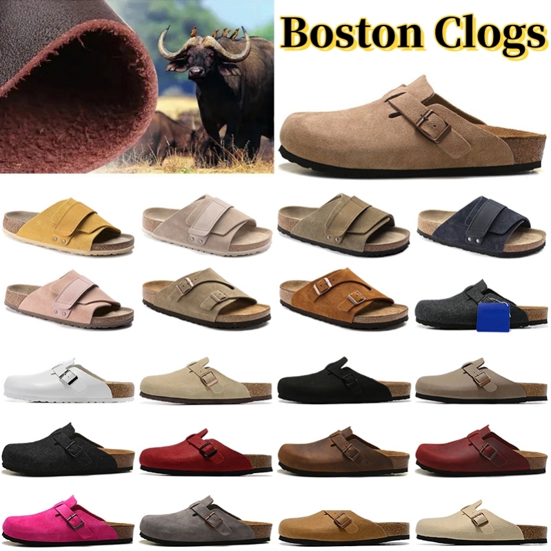 

with box Luxury Designer Boston Clogs Slippers Platform mens women Mayaris Arizonas summer outdoor sandals leather felt sliders buckle strap velcro flaCasual