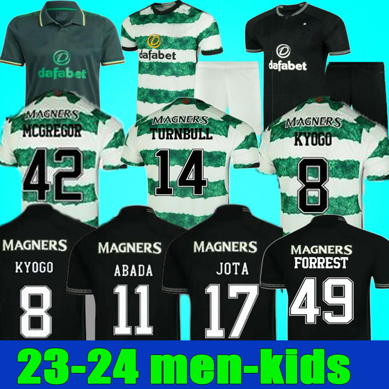 

2023 2024 Celtic Home soccer jerseys ORIGINS KYOGO JOTA AJETI Fourth kit 23 24 men kids kits football shirt ABADA MCGREGOR TURNBULL STARFELT CARTER-VICKERS 4th, 23-24 away+patch