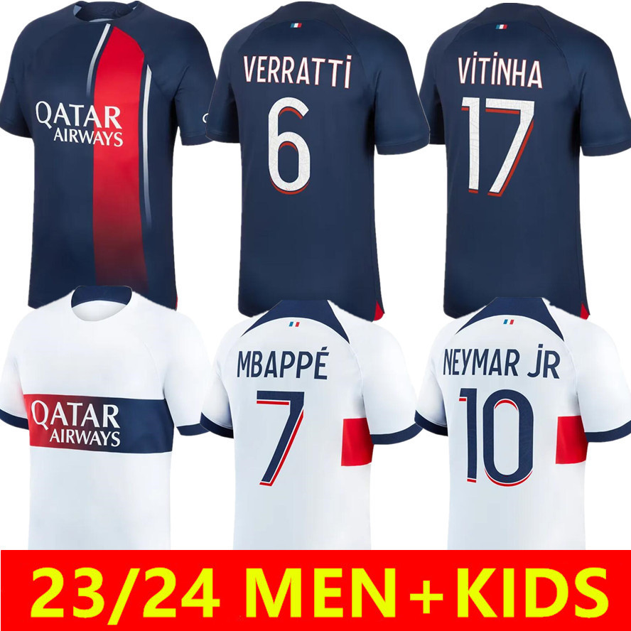 

MBAPPE Soccer Jerseys 2023 2024 Paris SERGIO RAMOS HAKIMI 23 24 PSGS Maillots de football MARQUINHOS VERRATTI FANS PLAYER maillot foot Men kids, Kids 22/23 fourth