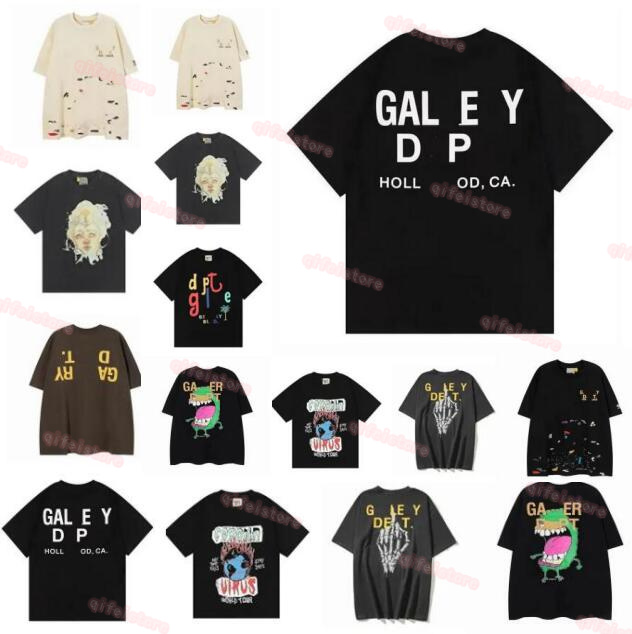 

Designer Galleries Tee Depts T shirts Mens Summer Crew Neck leisure Hip Hop Short Sleeves Cottons Cartoon Print Luxurys t shirts For Women Size S-XL, W1111