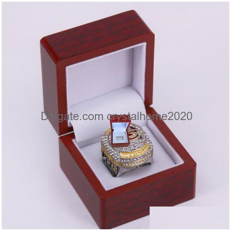 

With Side Stones Fashion Sports Jewelry Chief S American 2022 2023 Superbowl Football Ring Championship Wooden Display Box Dhjs9