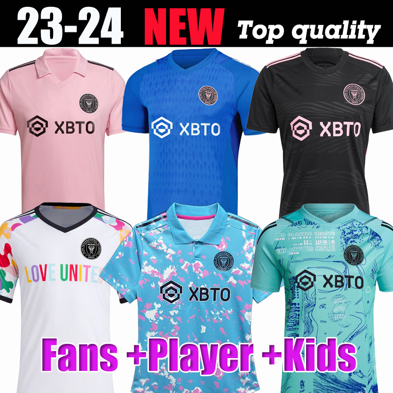 

23 24 Inter Miami CF soccer jerseys short Sleeve HIGUAIN CAMPANA MOTA men kids BECKHAM PIZARRO Matuidi Black 2023 2024 Football Shirts fans player