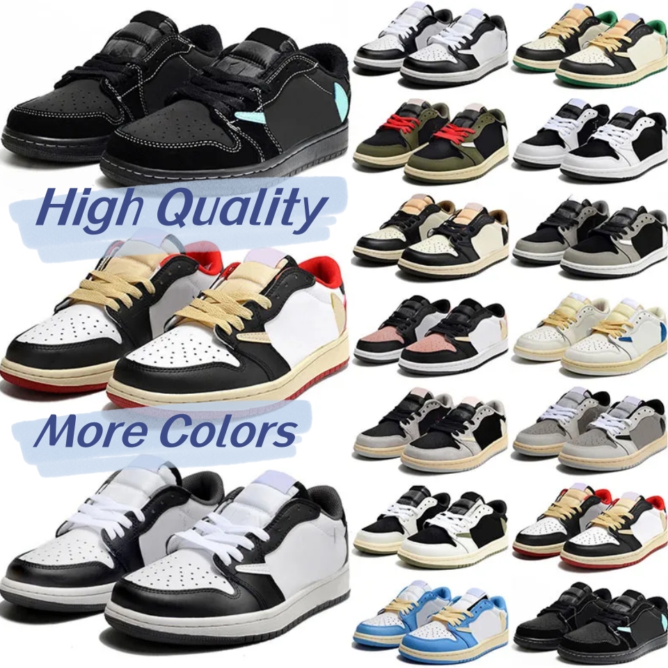 

High Quality Jumpman 1s Low Basketball Shoes for Men women Reverse Mocha Wolf Grey Arctic Punch Black Toe Fragment Paris University Blue UNC Panda Running Sneakers