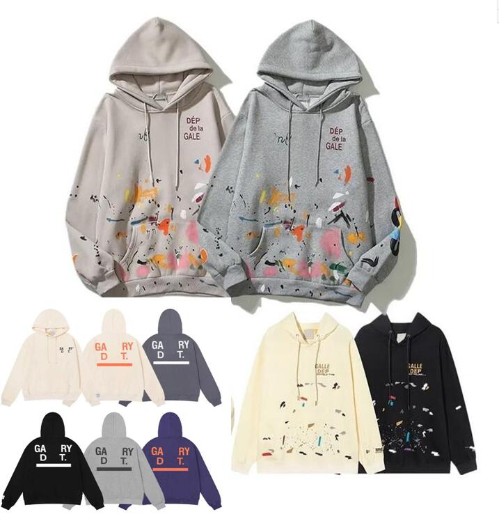 

Men's Hoodies Sweatshirts Hoodie Designer Galleryes depts Gary Painted Graffiti Used Letters Printed Loose Casual Fashion Men and Women Spring&Autumn hoodys 2CG, Cu12