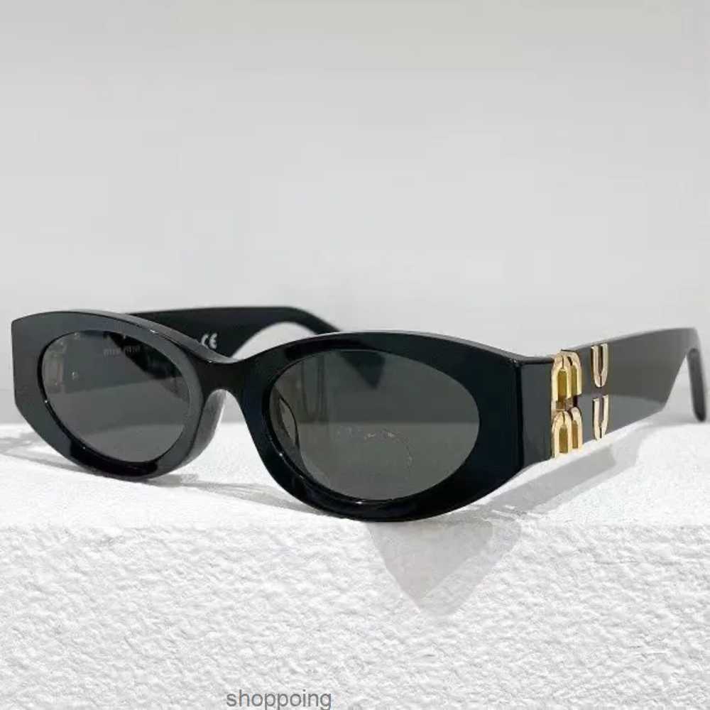

Miu Sunglasses Oval Lenses Uv400 Radiation Resistant Personalized Retro Women's Small Frame Glasses Plate Advanced Beauty Wholesale3cj0