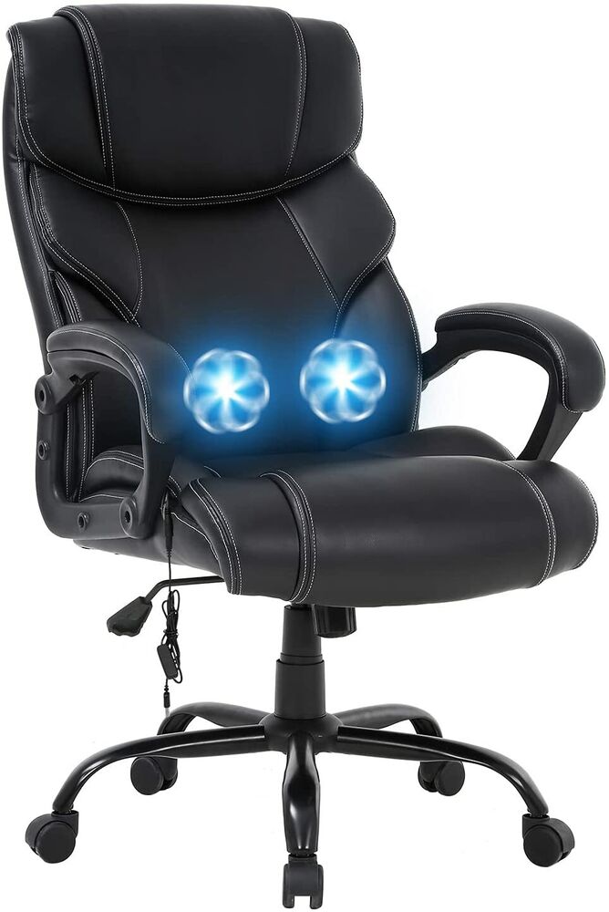 

Office Chair 400lbs - Heavy Duty Metal Base Ergonomic Massage Desk Chair