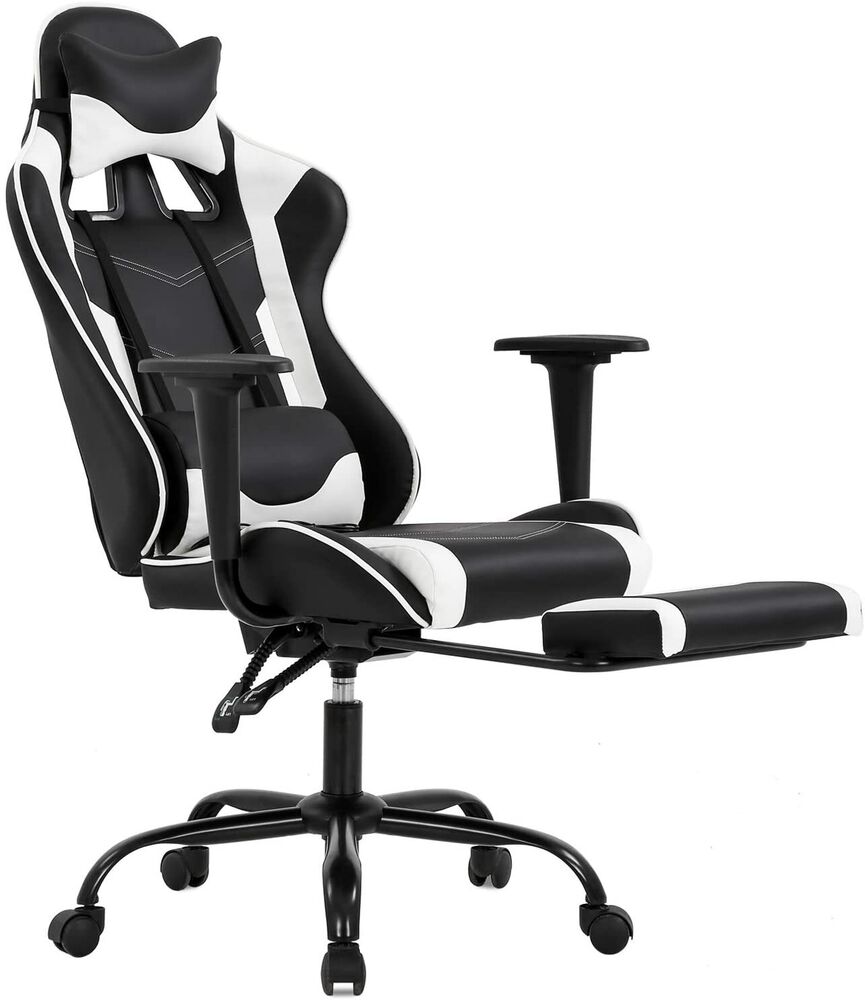 

White Office Chair High back Computer Racing Gaming Chair Ergonomic Chair