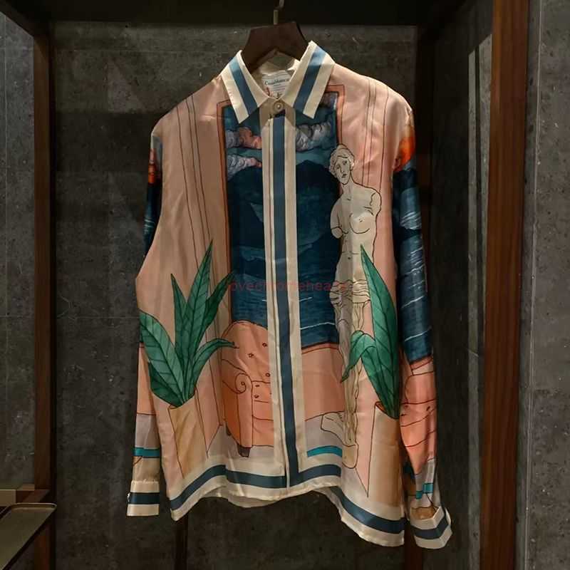 

Casa Designer Fashion Clothing Shirts Tracksuits 23ss Pendant Casablanca Broken Arm Venus Style Shirt Loose Men's Women's Trendy Brand Long Sleeve Shirt, Shipping fee
