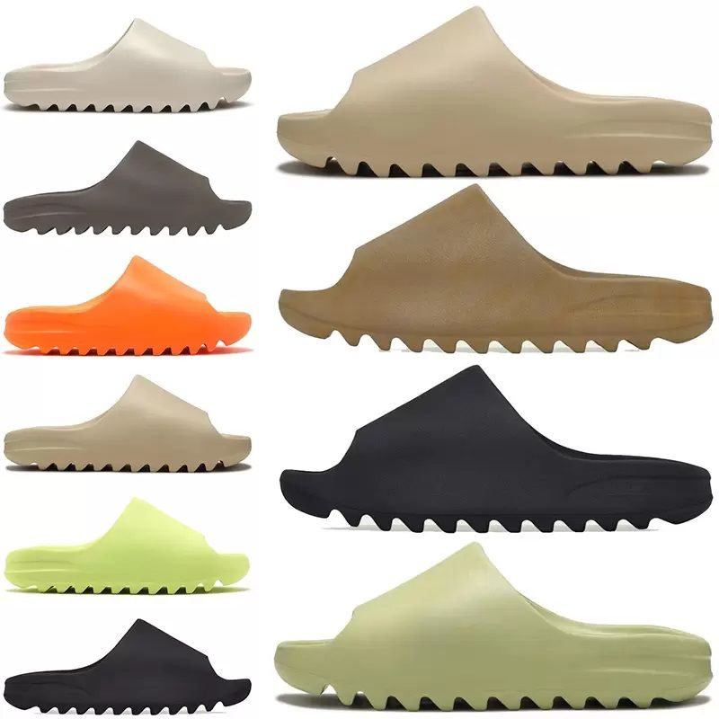 

slippers foam runners designer yeezies slide for women yeezzys shoes flip flops orange desert bone brown luxury sandals blue onyx glow green men woman 88