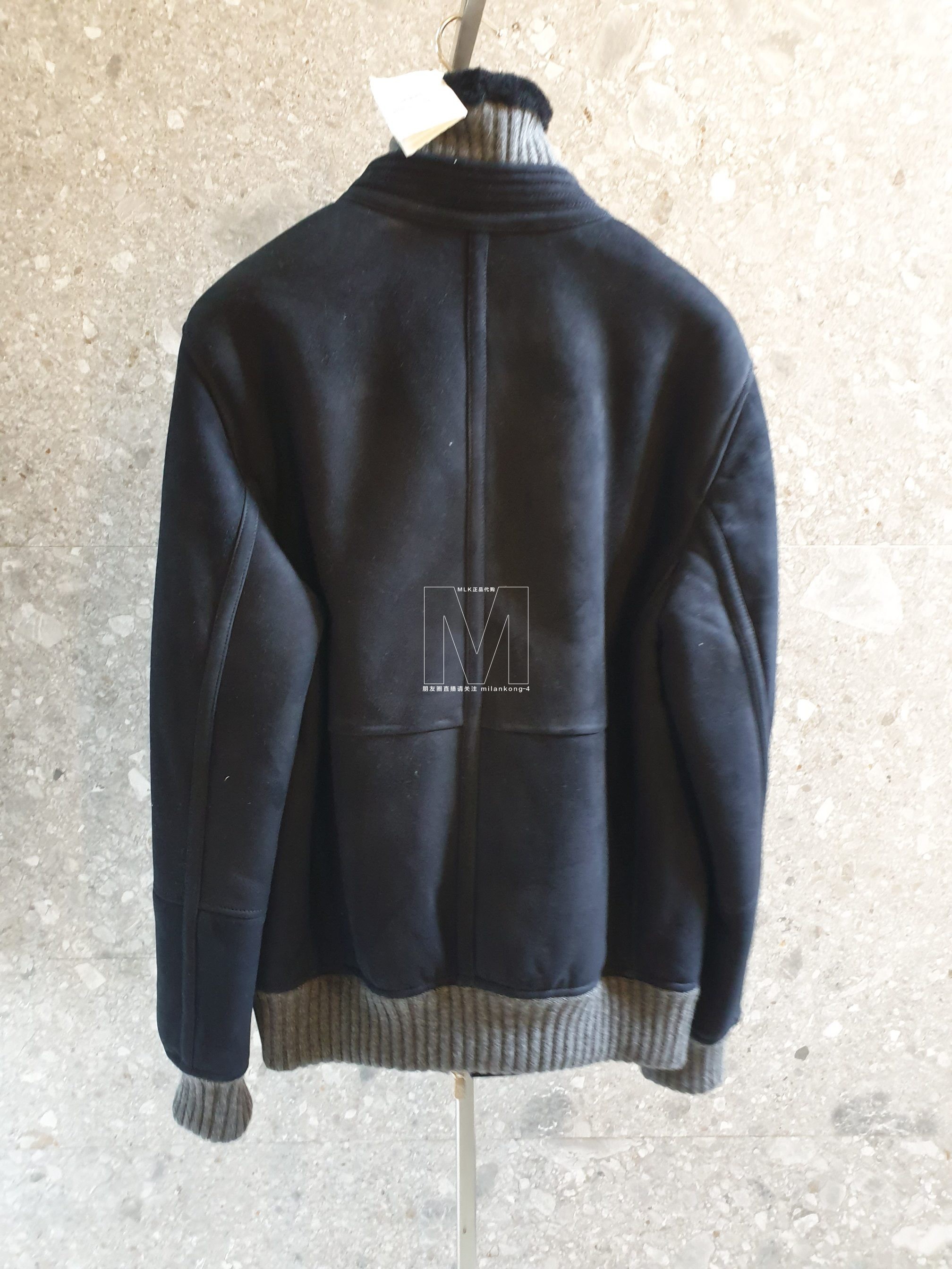 

Mens Jackets Autumn Winter Zipper Standing Collar Sheepskin Long Sleeve Casual Coat, Black