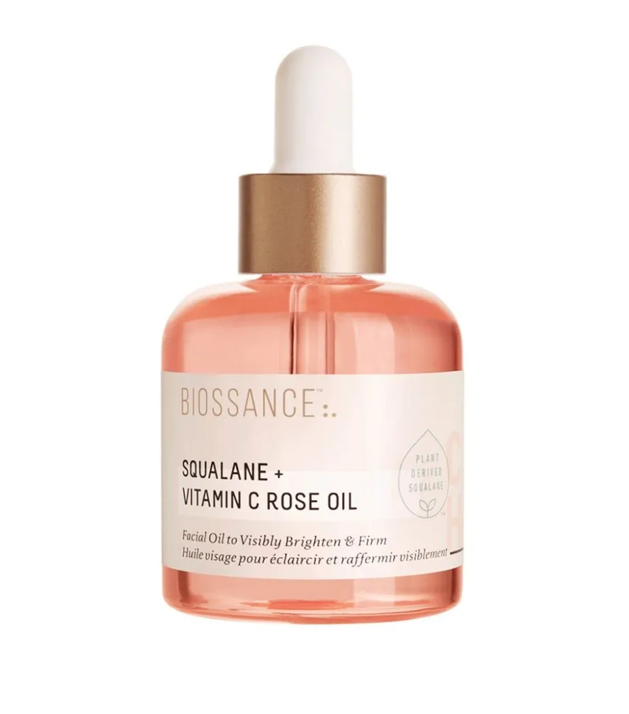 Biossance Face Oil Serum 30ml SQUALANE VITAMIN C ROSE OIL 1floz 50ml SQUALANE COPPERPEPTIDE RAPID PLUMPING SERUM 1.7floz High Quality Skin Care F-image-403436285
