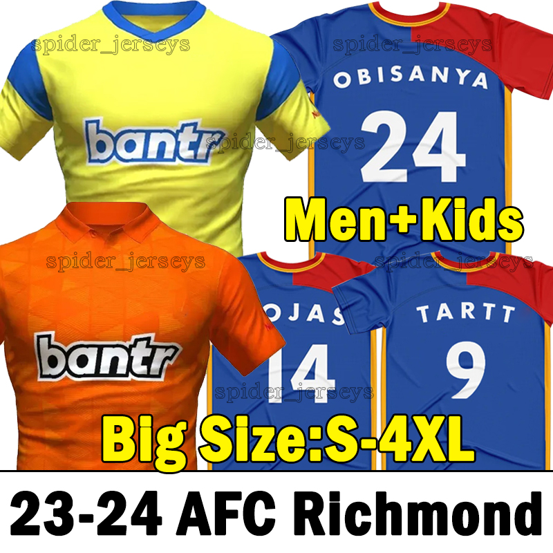

XXXL 4XL 2023 2024 AFC Richmond Soccer Jerseys 23 24 RiChMoNd football shirts KENT TARTT ROJAS OBISANYA MONTLAUR GOODMAN Home Soccer Jersey Men kids kits Uniforms, Lishiman 23-24 third patch