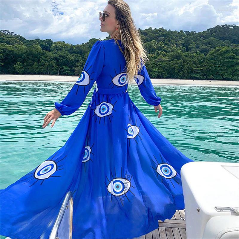 

Women's Swimwear Dress Beach Full Swimsuit Women 2023 Summer Outfits For Tong Cardigan Blue Print Evil Eyes Spandex Cover Up Bikini Female, Pink cardigan