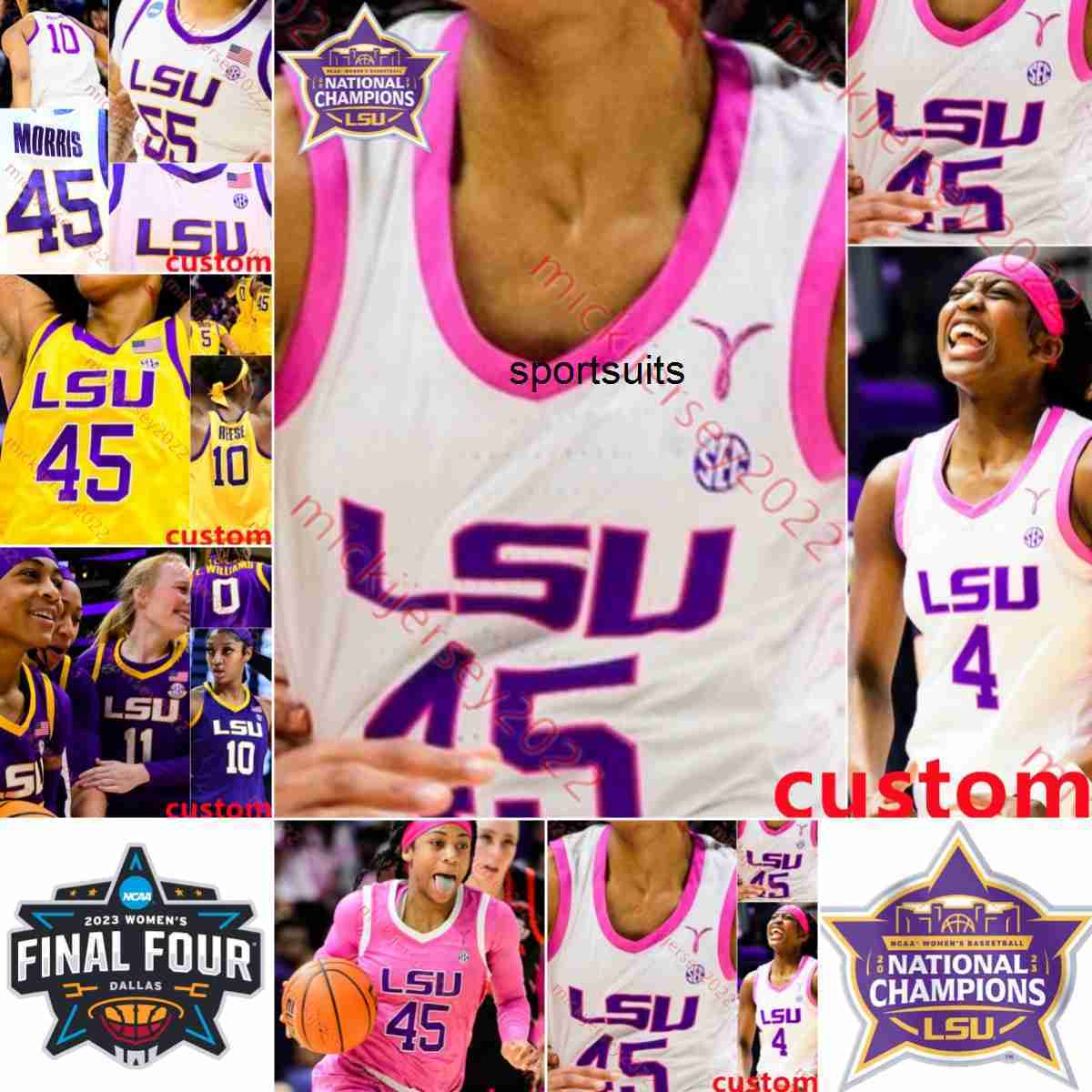 

Angel Reese Hailey Van Lith LSU Tigers Womens Basketball Jersey Last-Tear Poa Flau'jae Johnson Kateri Poole Jasmine Carson Hannah Gusters Alexis Morris LSU Jerseys, Gold 1