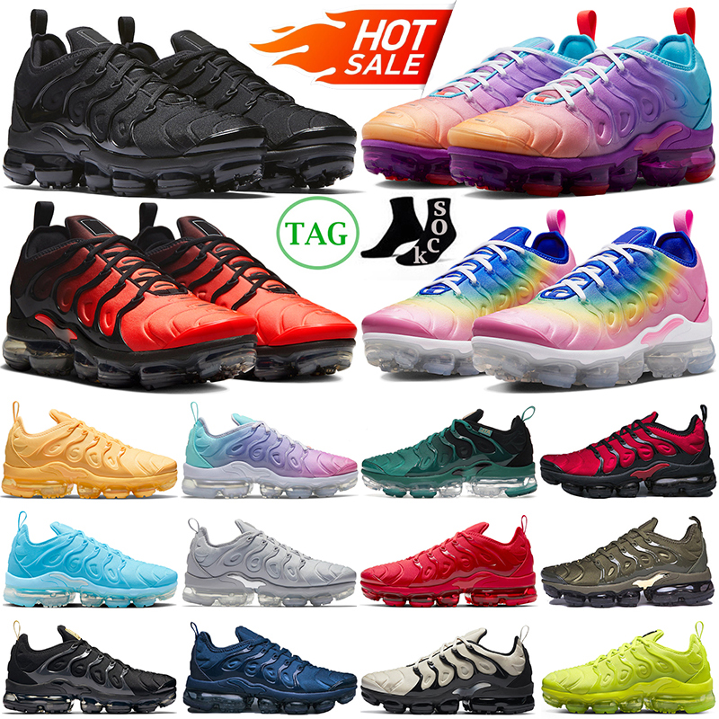 

plus tn running shoes men women Tennis Ball University Blue Black Coquettish Purple Yolk Bubblegum mens trainers outdoor vapor tns sports sneakers max size 36-47, #48