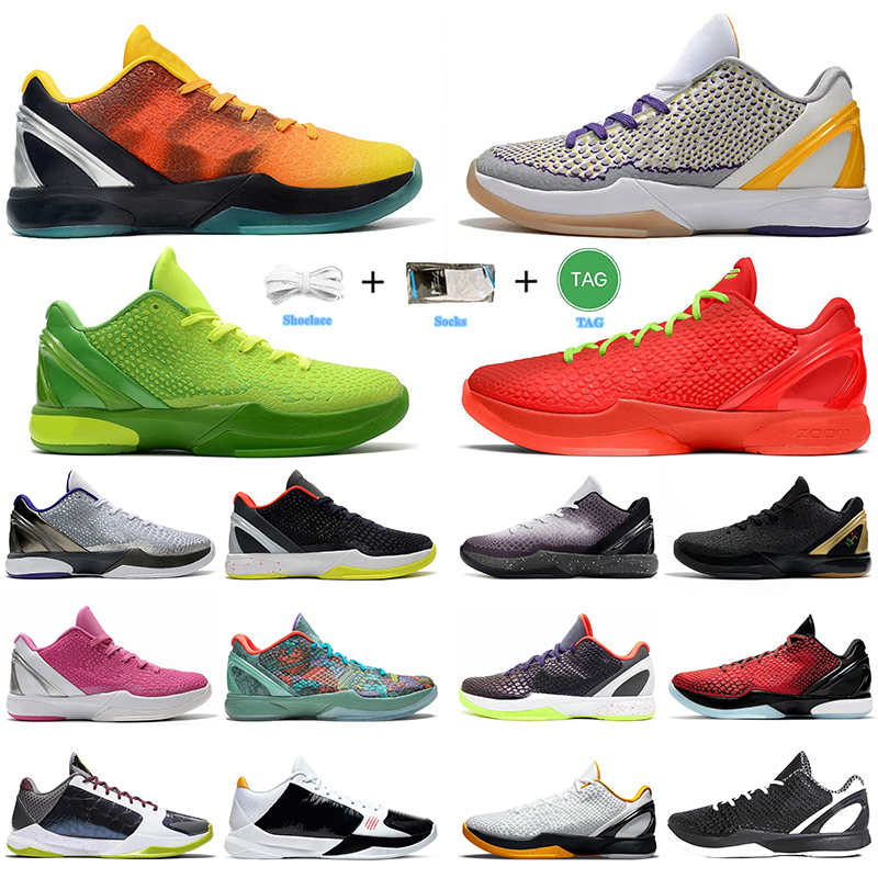 

6 5 Proto Men Basketball Shoes Grinch Alternate Bruce Lee White gray green Black Del Sol Orange County Lakers Purple Concord Chaos Reverse Grinch Sports Sneakers, Color#42