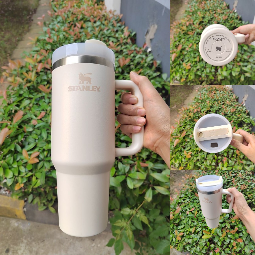 

DHL Stanley Tumblers With Logo On Bottom and Lid Quencher H2.0 Logo 40oz Stainless Steel Cups With Silicone Handle Lid and Straw Car Mugs