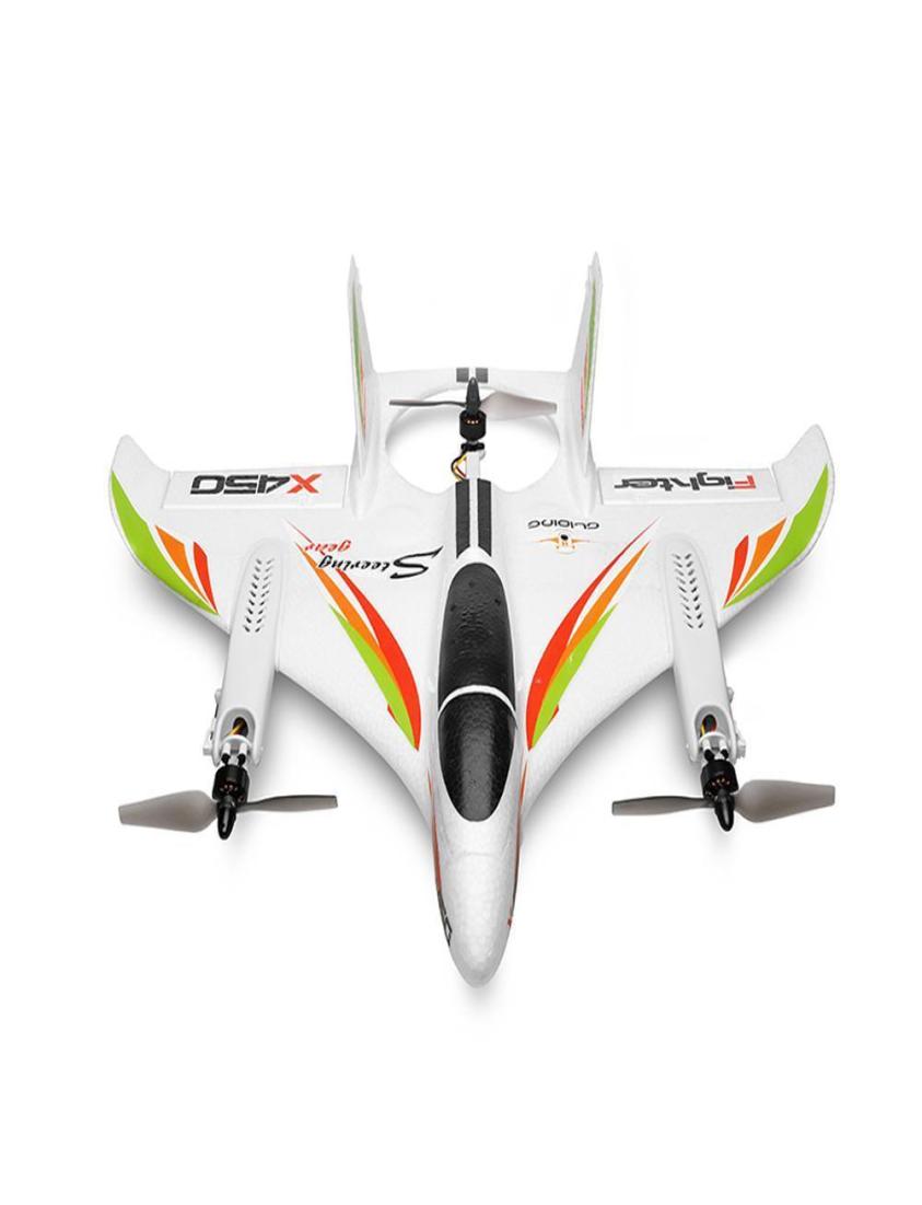 

WLtoys XK X450 24G 6CH 3D6G RC Airplane Brushless Motor Vertical Takeoff LED Light RC Glider Fixed Wing RC Plane Aircraft RTF7520918, Multy color