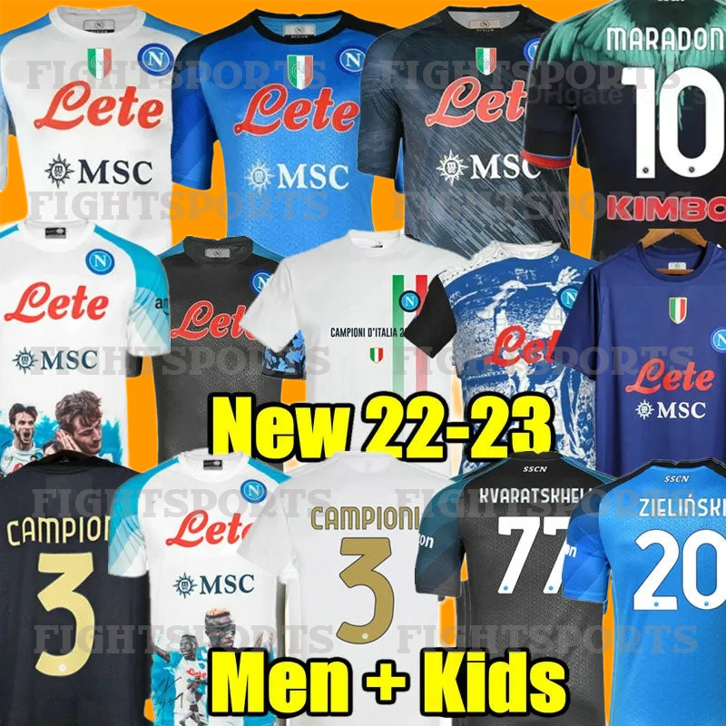 

22 23 SSC Napoli Soccer Jerseys Halloween LOZANO OSIMHEN LIMITED EDITION Football Shirts Dark Blue MARADONA 2022 2023 Kits Maillots de foot 1052023 jersey, 23 24 away kids