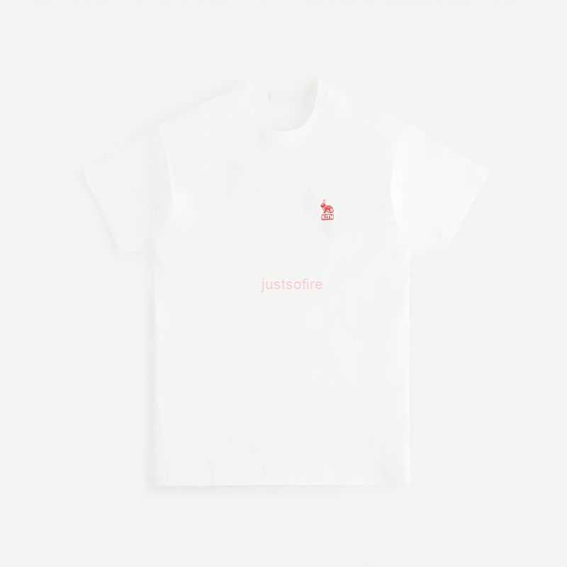 

Designer Fashion Clothing Tees Tshirts Kith Rabbit Year of the Rabbit Tshirt Couple Casual Cotton Short Sleeve Chinoiserie Style cotton Streetwear Sportswear Tops, White front and back printed styles