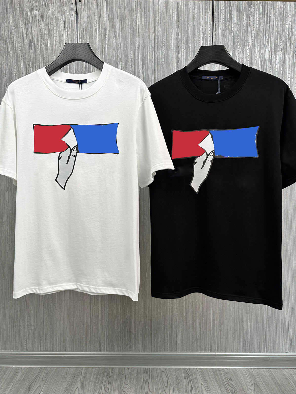 

Designer Men's Pure Cotton T-shirt Letter Printed T-shirt 100% Cotton Top Casual 3 Color T-shirt Asian Size M-XXXL