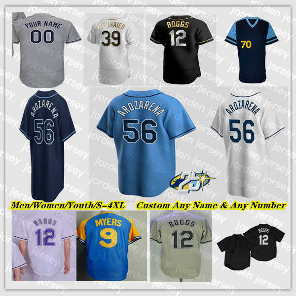 

Jerseys 25th Patch Wander Franco Randy Arozarena Yandy Diaz Isaac Paredes Josh Brandon Lowe Wade Boggs Shane McClanahan Drew Rasmussen Devil RAYS Ramirez, Men flexbase blue