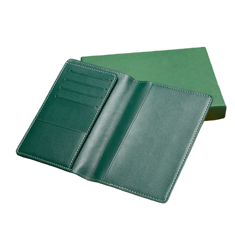 

Passport Cover Classic Men Women Holder ID Card Holder Genuine Leather Wallets passport holders With Box, Black & brown