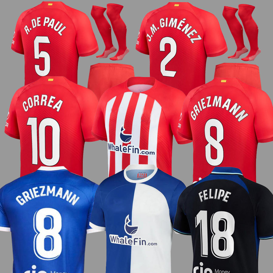 

soccer jerseys 23 24 MEMPHIS home 2023 2024 M. LLORENTE Correa camiseta football shirts away kids GRIEZMANN R. DE PAUL CARRASCO Atletico MadridS 120th Anniversary, 23 24 home adult lfp