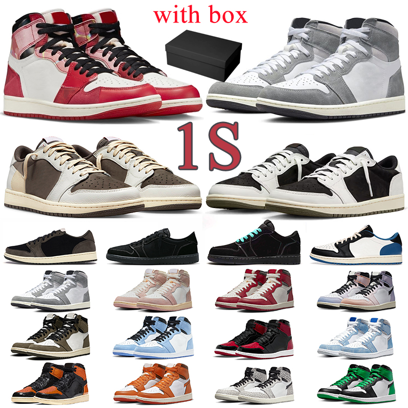 

Jumpman 1 basketball shoes 1s mens outdoor trainers j1 Spider-Verse Space Jam Mid Reverse Mocha Olive Washed Heritage men women sport sneaker trainer, #44