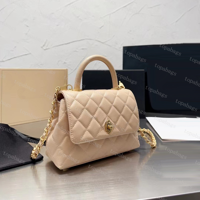 

New Designer Bag For Women Caviar Real Leather Lady CocosHandle Top Quality Crossbody Shoulder Bags Luxury Purse Classic Mini Channel Bags Handbags, Item2 white