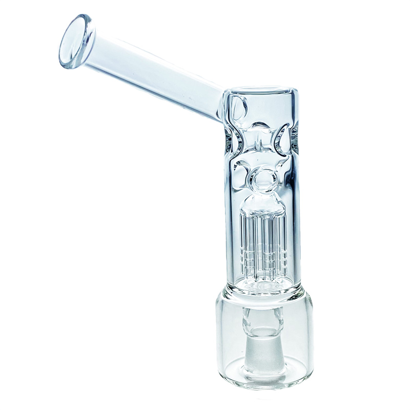 Tube de verre Bong Water Mist moussant Distiller avec 1 branche perc