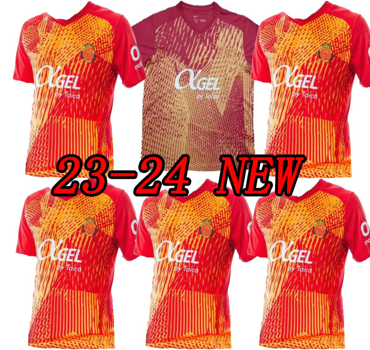 

23 24 RCD Mallorca Soccer Jerseys Men set Kids kit LEE MAFFEO SANCHEZ ABDON A. RAILLO VALJENT MURIQI BABA GRENIER COPETE Home Away Football Shirt top, Red