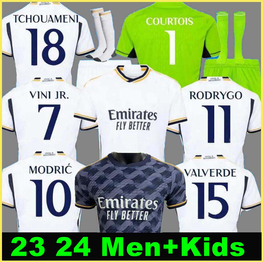 

2023 2024 soccer jerseys 22 23 24 football shirt rEAl maDriDs CAMAVINGA ALABA MODRIC VALVERDE Fourth camiseta men and kids uniforms VINI JR BELLINGHAM ARDA GULER, Player 23 24 away +ucl