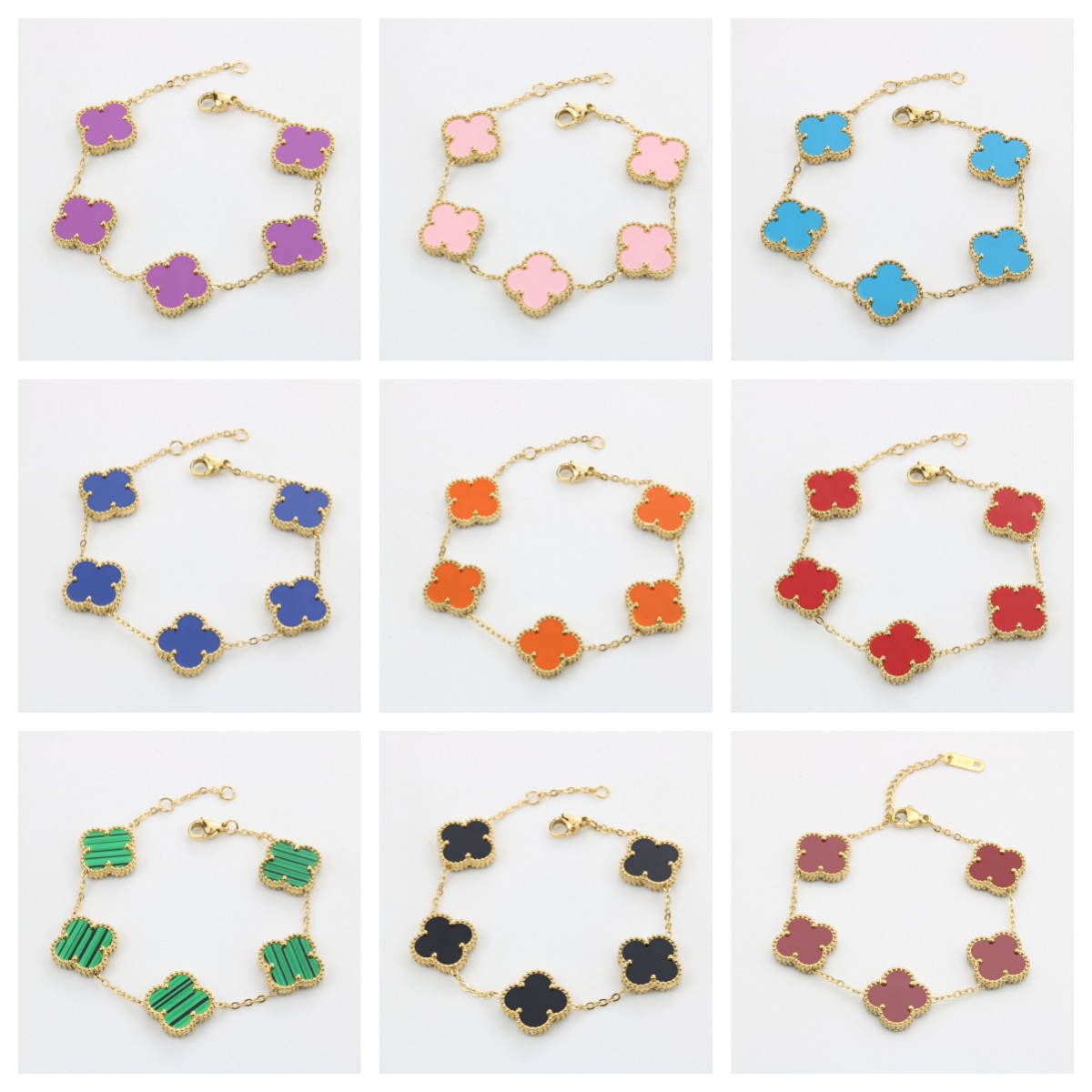 

Designer Jewelry Women van Four Leaf Clover Bracelet Fashion Vintage Bracelets Clover Leaf Luxury Design Wedding Jewelry Chirstmas Gift High Quality