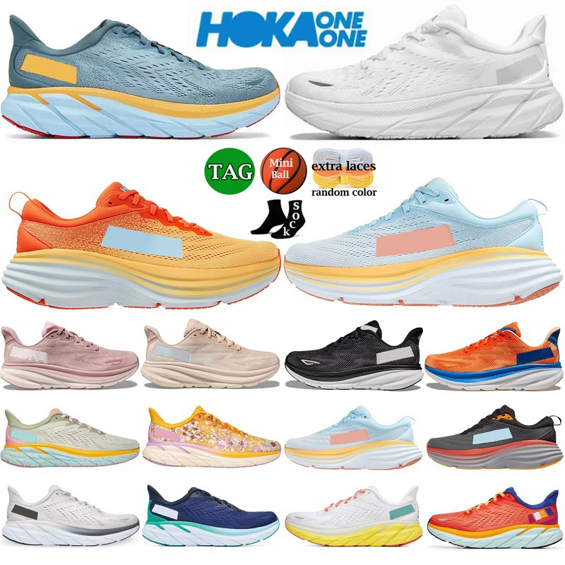 

One One Free People Running Shoes Hokas Bondi 8 Carbon x2 Clifton Challenger ATR 6 for Women Men Low Top Mesh Trainers schuhe Triple White Sports Sneakers Size 36-45