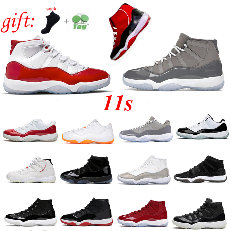

Mens Basketball Shoes Jumpman High 11 Low OG 11s Cool Grey Cherry Pure Violet 25th Anniversary Gamma Blue Bred Concord Men Women Sport Sneakers Trainers 36-47, 33