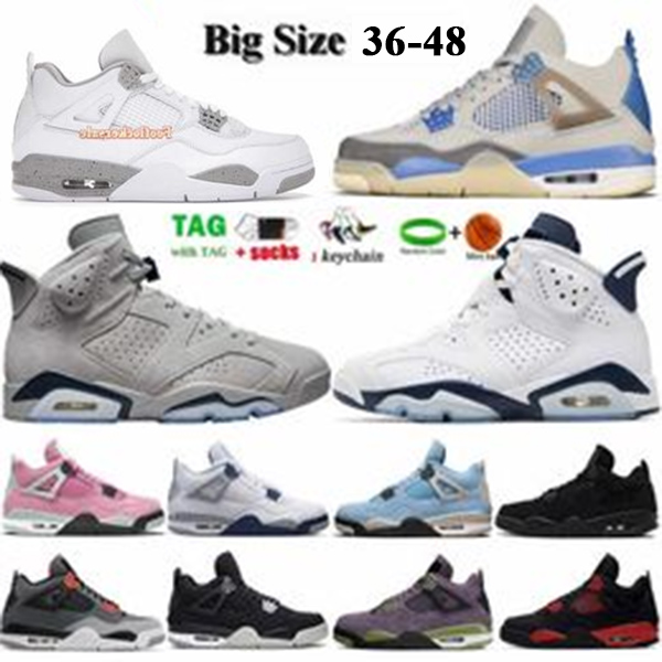 

2023 Basketball Shoes Mens Size 36-50 4 4s Fire Red Thunder White Oreo Military Black Cat Jumpman University Blue Midnight Navy 6 6s UNC Womens, 11